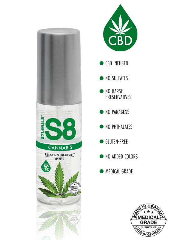 Gel Lubrifiant relaxant au Cannabis S8 Bien-être Lubrifiant intime à base d'eau Oh! Darling