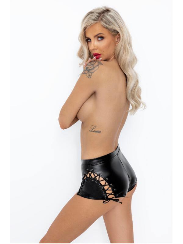 Mini Short F292 Noir Handmade Lingerie Strings & Culottes Oh! Darling