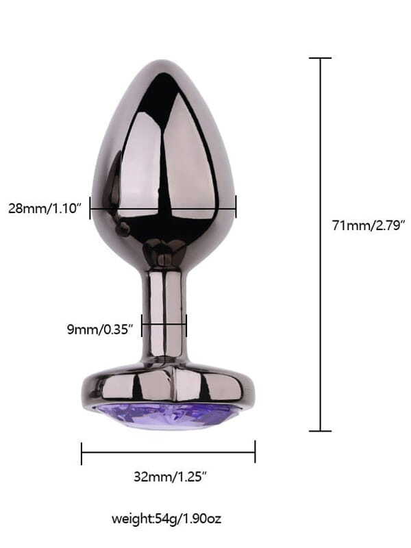 Plug coeur noir pierre violette Oh! Sextoys Plug anal Oh! Darling