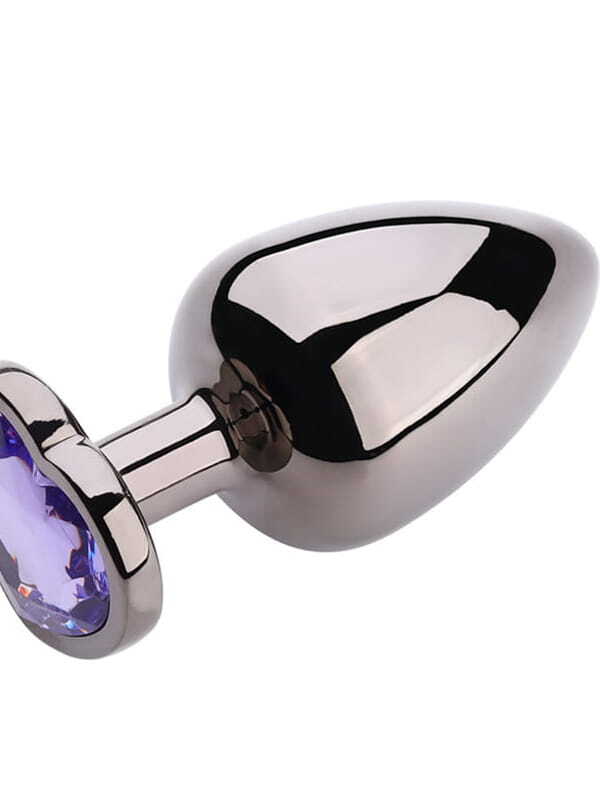 Plug coeur noir pierre violette Oh! Sextoys Plug anal Oh! Darling
