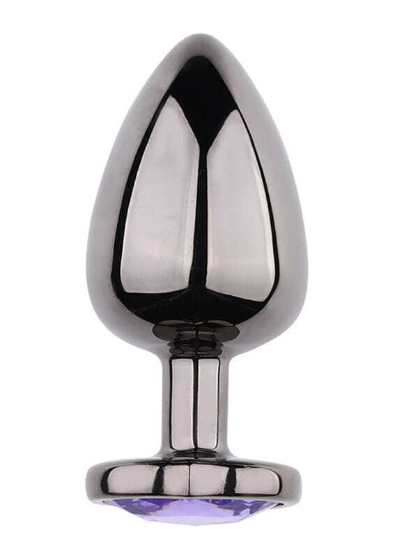 Plug coeur noir pierre violette Oh! Sextoys Plug anal Oh! Darling