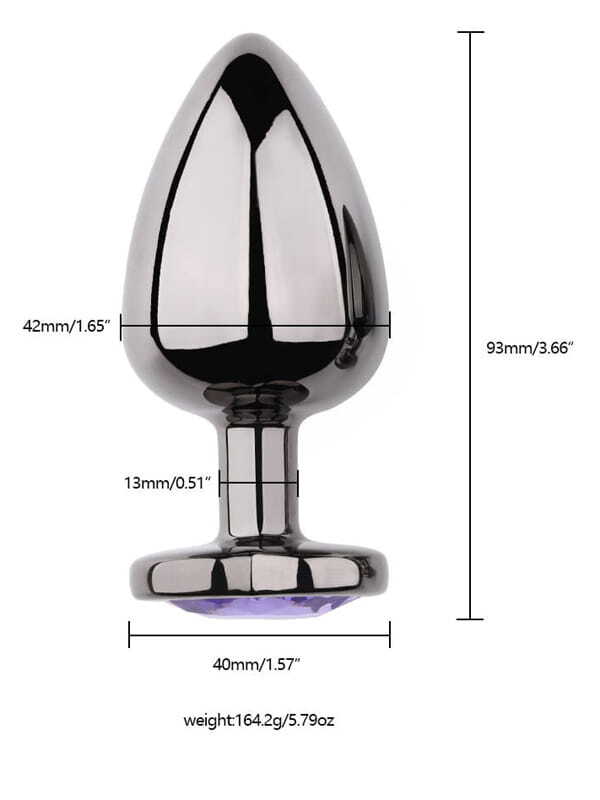 Plug coeur noir pierre violette Oh! Sextoys Plug anal Oh! Darling