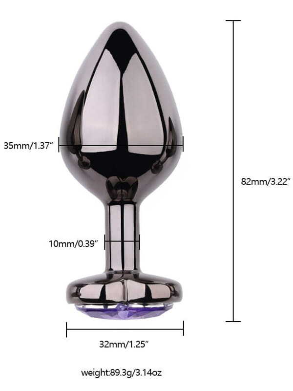 Plug coeur noir pierre violette Oh! Sextoys Plug anal Oh! Darling
