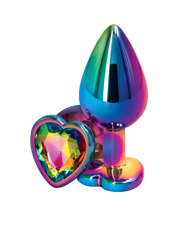 Plug anal bijou cœur multicolor M Rear Assets NS Novelties Sextoys Plug anal Oh! Darling