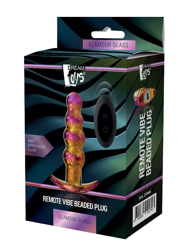 Plug anal télécommandé Remote Vibe Beaded Dream Toys Sextoys Sextoy en verre Oh! Darling