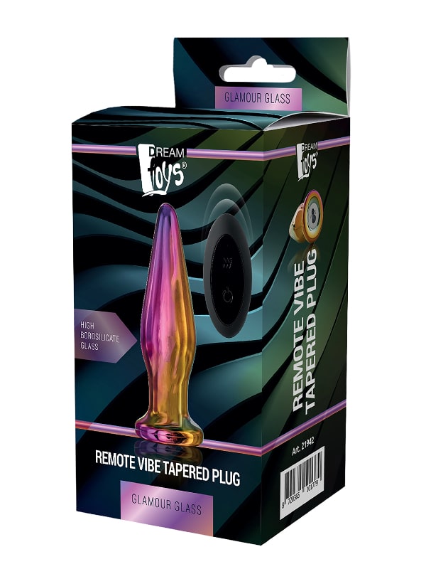 Plug anal télécommandé Remote Vibe Tapered Dream Toys Sextoys Sextoy en verre Oh! Darling