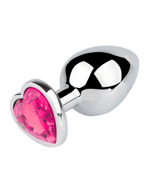 Rosebud coeur silver pierre fuschia Oh! Sextoys Plug anal Oh! Darling