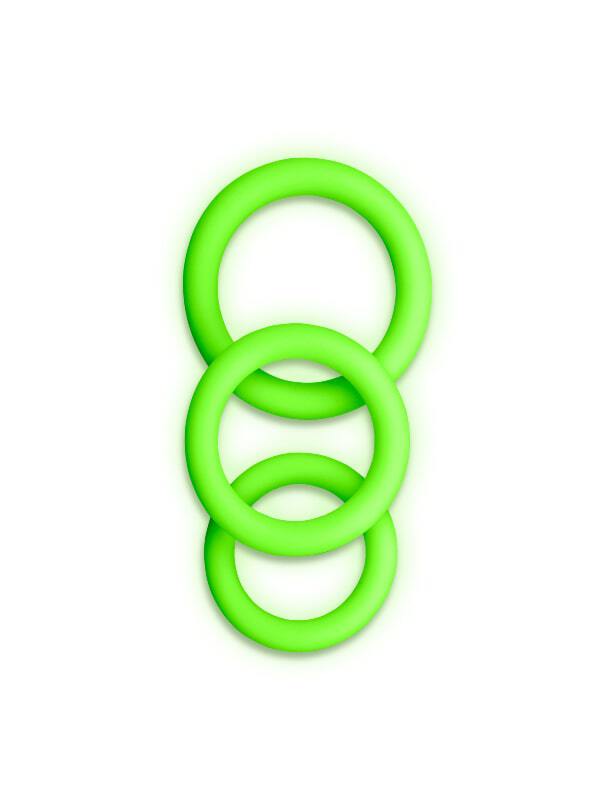 Set 3 cockrings Glow in the Dark Ouch Sextoys Cockring - Gaine de pénis Oh! Darling
