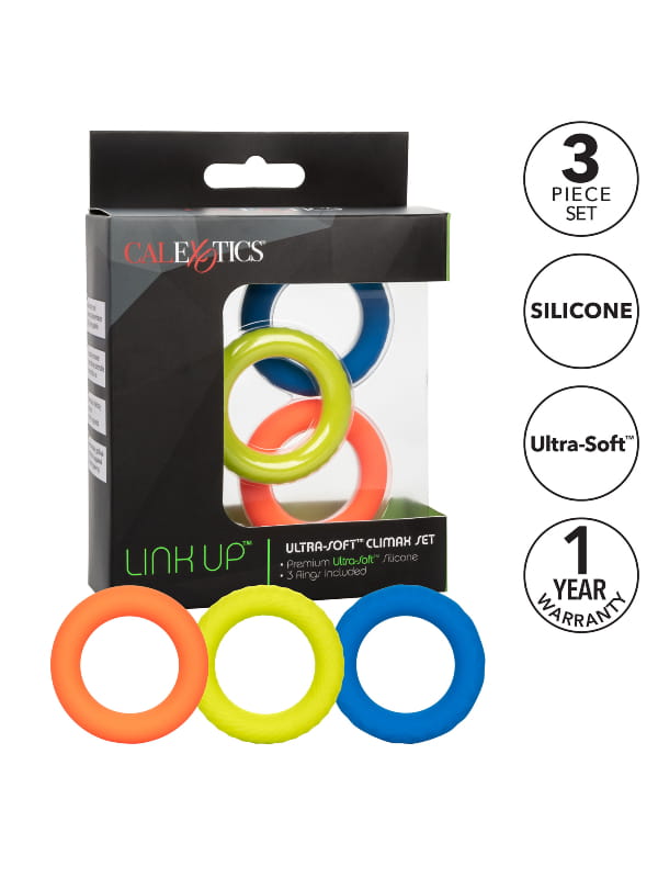 Set 3 Cockring Climax Link Up Calexotics Sextoys Cockring - Gaine de pénis Oh! Darling