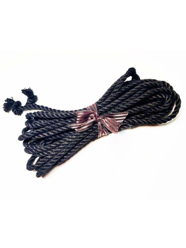 Corde naturelle noire pour Shibari The Sinners 8M BDSM Kit d'attache Oh! Darling