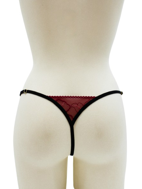 String Bordeaux avec Anneaux Détachables Lingerie Lingerie Sexy Oh! Darling
