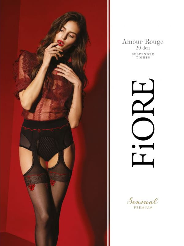 Strip Panty Amour Rouge Fioré Lingerie Collants, Bas & Porte-Jarretelles Oh! Darling