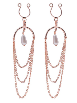 Bijoux de seins avec 3 chainettes et une perle Lingerie Accessoires Oh! Darling