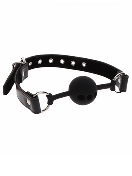 Bâillon-boule respirant en silicone noir Taboom Cad'Oh! Idées cadeaux sexy Oh! Darling