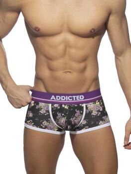 Boxer Violet Flowers Trunk Addicted Lingerie Lingerie Homme Oh! Darling