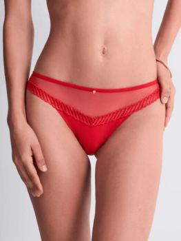 Tanga Sheer Emotion rouge Aubade Lingerie Lingerie Sexy Oh! Darling