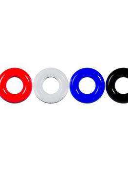 Lot de 4 anneaux Cockrings Multicolores Sextoys Cockring - Gaine de pénis Oh! Darling