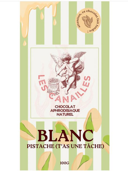 Chocolat Blanc Aphrodisiaque Pistache Aphrodisiaque Chocolat Blanc Aphrodisiaque Oh! Darling