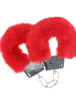 Menottes fourrures rouge modèle 1 BDSM Menotte Oh! Darling