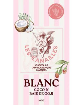Chocolat Blanc Aphrodisiaque Coco et Baie de Giji Aphrodisiaque Pour plus de plaisir Oh! Darling