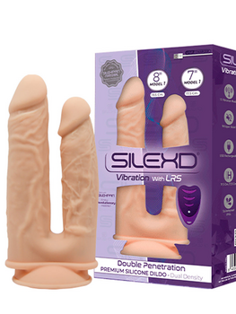 Dildo vibrant télécommandé double pénétration SilexD M1 19.5 cm/17.5 cm Sextoys Sextoy réaliste Oh! Darling