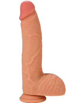Réaliste avec testicules va et vient 19cm Sextoys Sextoy réaliste Oh! Darling