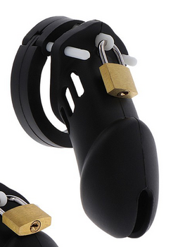 Cage de chasteté en silicone noir L 8 cm BDSM Cage de chasteté Oh! Darling