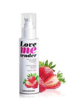 Huile de massage chauffante Fraise Love me Tender Bien-être Massage du corps Oh! Darling