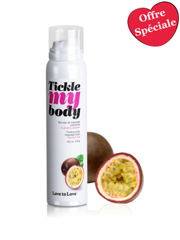 Mousse de massage crépitante Fruit de la Passion Tickle my Body Bien-être Massage du corps Oh! Darling
